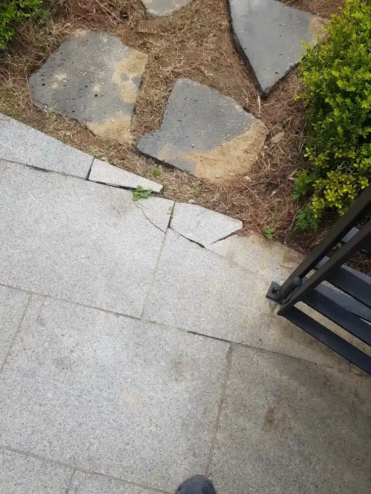 화강석블록 포장 시공 전