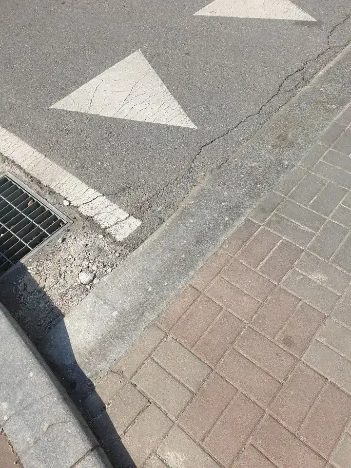 화강석 보도포장 시공 전