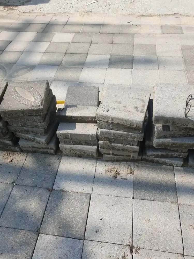 보도블럭 포장 시공 후